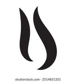 Smoke steam icon. logo, flat style Smoke steam vector illustration.