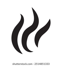 Smoke steam icon. logo, flat style Smoke steam vector illustration.