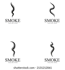 Smoke steam icon logo illustration isolated on white background Aroma vaporize icons. Smells vector line icon  hot aroma  stink or cooking steam symbols  smelling or vapor