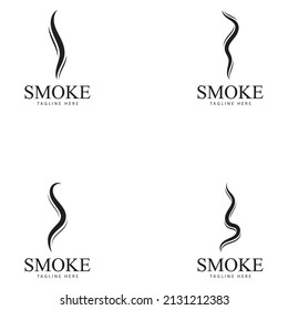 Smoke steam icon logo illustration isolated on white background Aroma vaporize icons. Smells vector line icon  hot aroma  stink or cooking steam symbols  smelling or vapor