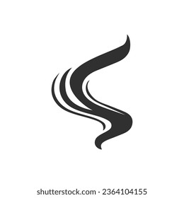 Smoke steam icon logo illustration isolated on white background