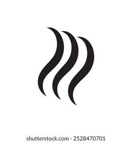 Ilustração do logotipo do ícone do vapor da fumaça isolada no fundo branco Aroma vaporize ícones. Cheira ícone de linha de vetor cheiro quente fedor ou cozinhar símbolos de vapor cheirando ou vapor