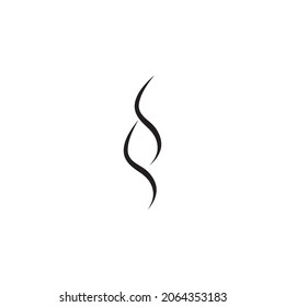 Smoke steam icon logo vector design