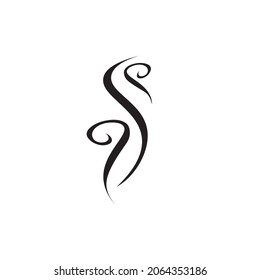 Diseño vectorial del logotipo del icono de vapor de humo