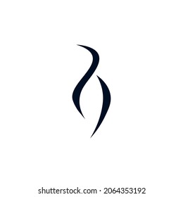 Smoke steam icon logo vector design