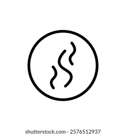 Smoke steam icon Outline vector for web ui