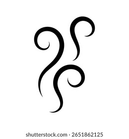 Smoke and Steam Icon Set. Hot Vapor, Smell, and Aroma Symbols. Cooking Fume and Warm Air Vector Collection.