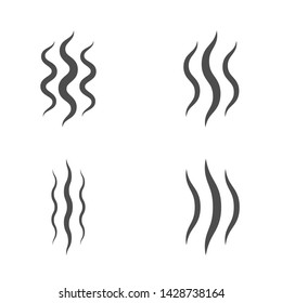 Smoke steam icon set isolated. Vector illustration