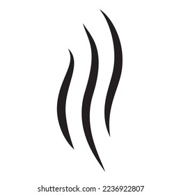 Icono de vapor de humo simple diseño plano aislado estilo ilustración vectorial sobre fondo blanco.