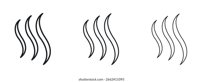 Fumaça ícone de vapor design de linha simples - Ilustração de vetor simples