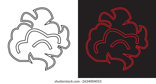 Smoke steam icon . Vector illustration. EPS 10 AI