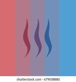 Smoke and steam icon. Vector illustration.