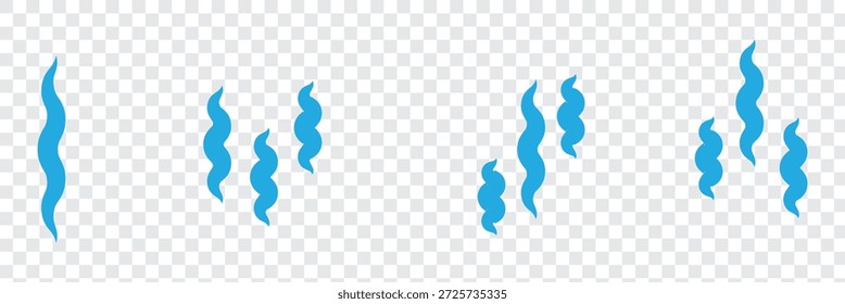 Logotipo del Vector del icono del vapor de Smoke fijado en fondo transparente