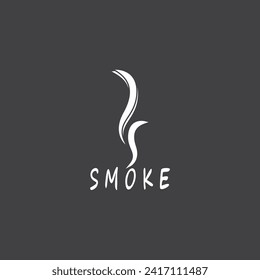 Smoke steam logo vector template illustration