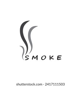 Ilustración del vector del logotipo de vapor de humo