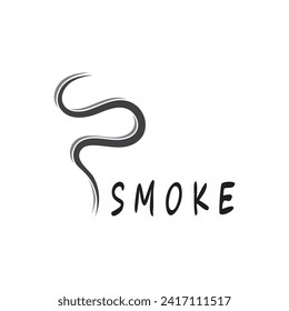 Smoke steam logo vector template illustration
