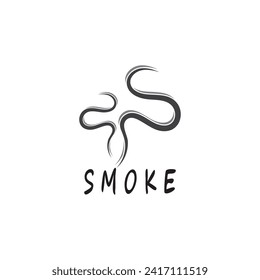Smoke steam logo vector template illustration