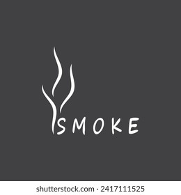 Smoke steam logo vector template illustration