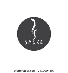 Smoke steam logo vector template illustration