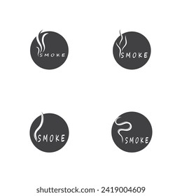 Smoke steam logo vector template illustration