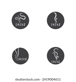 Smoke steam logo vector template illustration