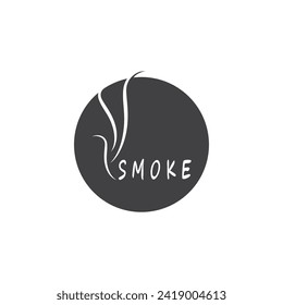 Smoke steam logo vector template illustration