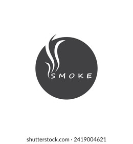 Ilustración del vector del logotipo de vapor de humo