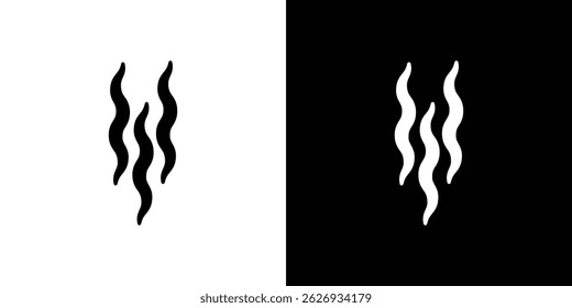 Smoke steam silhouette icon concept, vector illustration
