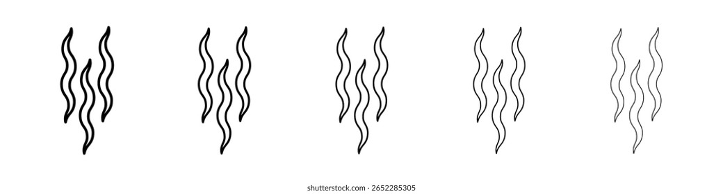 Smoke steam silhouette icon filled flat sign concept for web design.