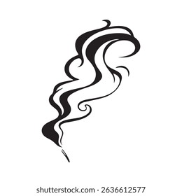 Smoke steam silhouette icon illustration