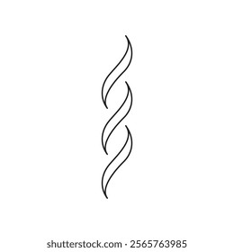 Smoke steam silhouette icon line art vector