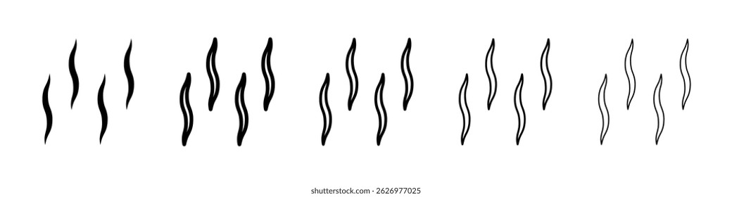 Smoke steam silhouette icon Simple thin line flat symbol