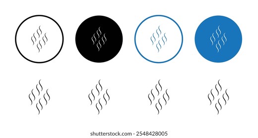 Icono de silueta de vapor de Smoke Conjunto de ilustración de línea delgada