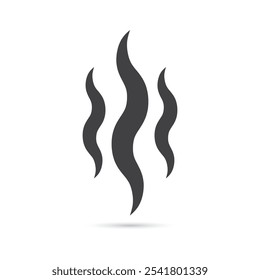 smoke steam silhouette icon vector design isolated white background
