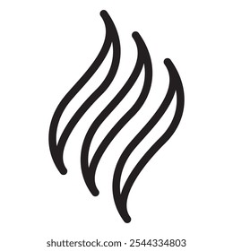 Rauch Dampf Silhouette Symbol Vektor flache dünne Linie Illustration