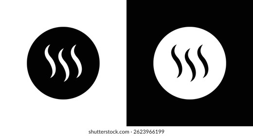 Smoke steam silhouette icon vector, solid logo illustration, pictogram