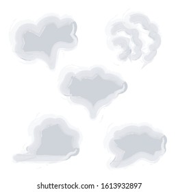 Smoke and steam smell lines. Hand drawn doodle smoke, clouds and fog