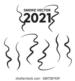 Smoke and steam smell lines.  Hand drawn doodle smoke, clouds and fog 
