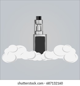 Smoke, steam, vape. Vector
