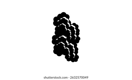 Rooksymbool, zwart geïsoleerd silhouet