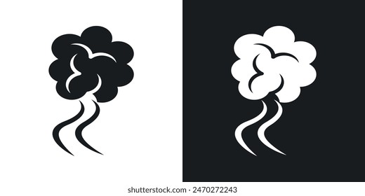 Smoke-Symbole. Duftgeruchssymbol. Feuern Sie Heißdampf-Vektorgrafik. Gas- oder Wasserdampfsymbol.