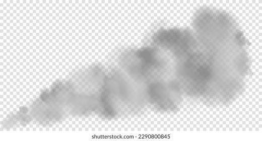 Smoke texture isolated on transparent background. Steam special effect. Realistic vector fire fog or mist	Smog png