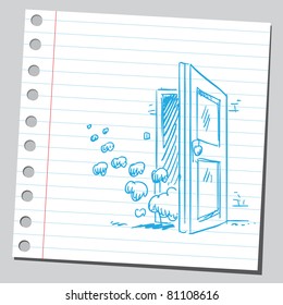 Open Door Drawing Images Stock Photos Vectors Shutterstock