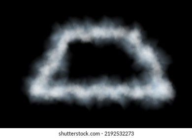 Smoke trapezoid. Isolated on black background. Vector illustration.