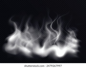 Smoke vector collection, isolated, transparent background.