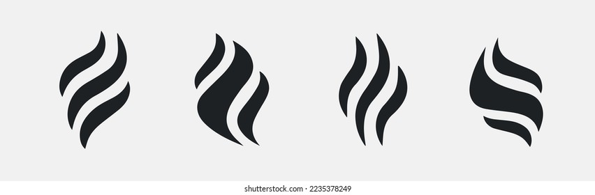 Smoke vector eps icon on white background. Vector icon.