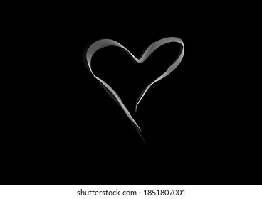 a smoke vector as heart symbol shape isolated on dark background ep02