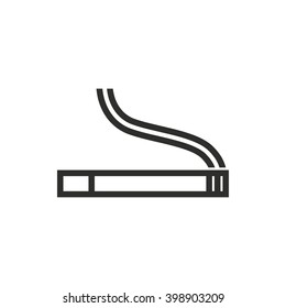 Smoke   vector icon. Black  illustration isolated on white  background for graphic and web design.