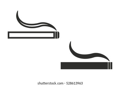 Smoke vector icon. Black illustration isolated on white background for graphic and web design.