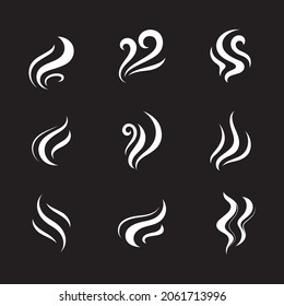 Plantilla de la ilustración de diseño de icono del vector de humo